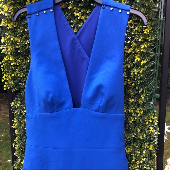 Abito Nicole Miller Artelier Catalina Blue T-Shirt Dress Cotone Metallo - Taglia 4